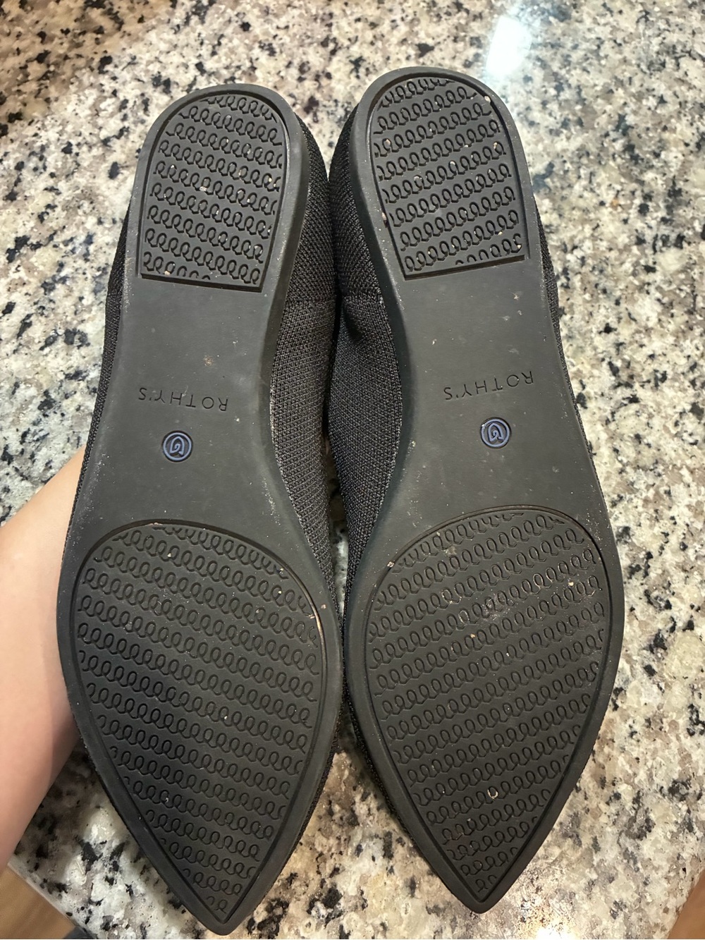 Rothy’s The Point Black Flats Size 10.5 - Picture 7 of 7